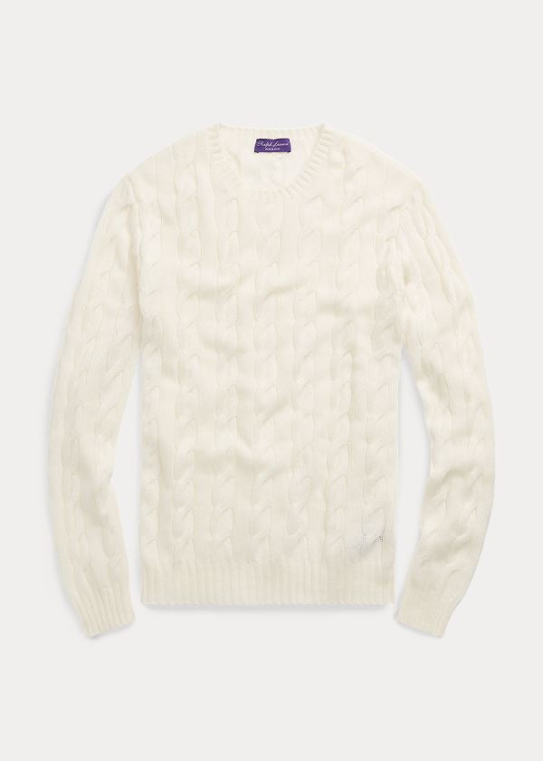 Ralph Lauren Cable-Knit Cashmere Striktrøje Herre Danmark (LUFIN2817)